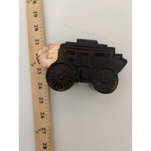 avon brown glass stagecoach bottle